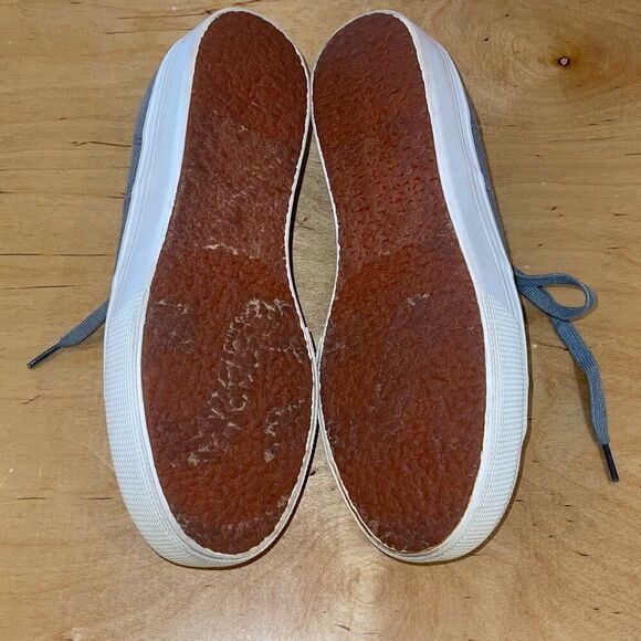 Superga Cotu Classic Platform Sneaker Grey‎ Sage Size 8.5 - Picture 7 of 7